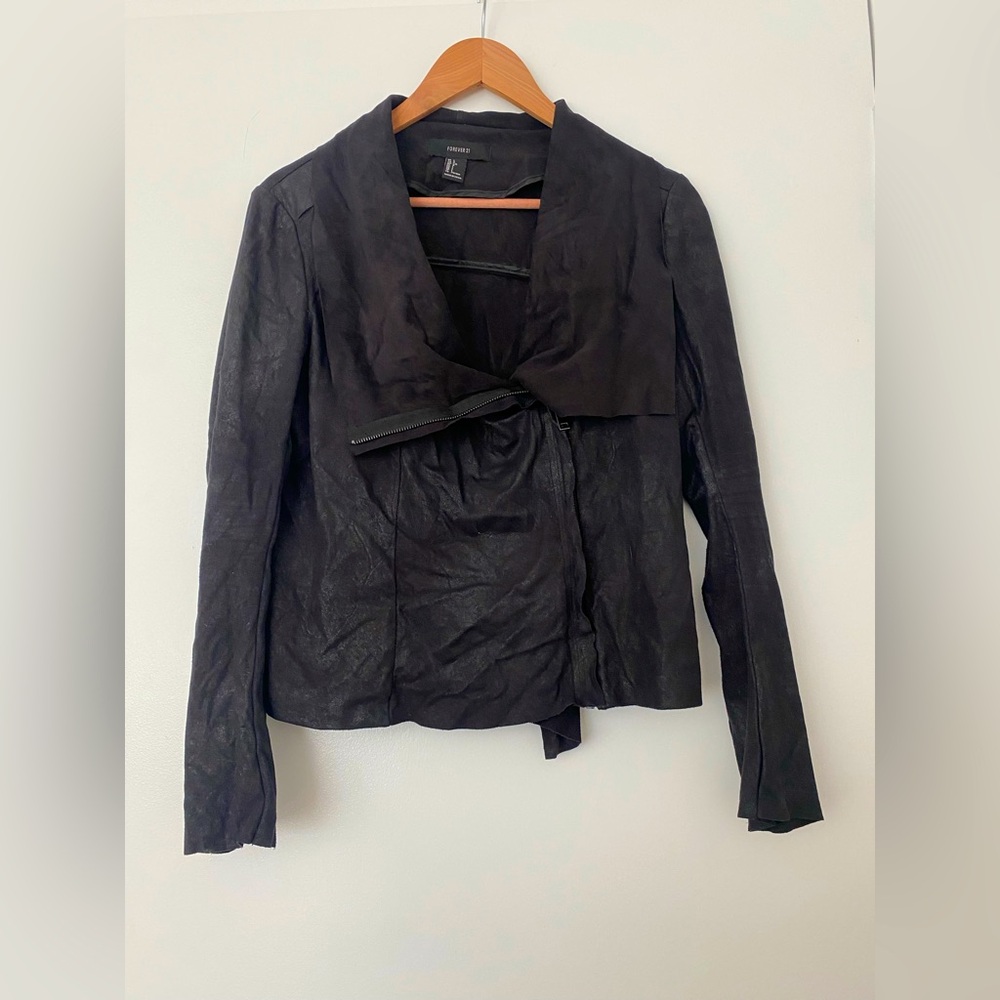Forever 21 Black Faux Suede Jacket